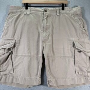 Polo Ralph Lauren Mens Khaki Tan Cotton Twill Cargo Shorts Size 44B Utility